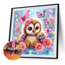 Load image into Gallery viewer, Owl-Full Round Diamond Painting-40x40cm

