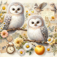 Load image into Gallery viewer, Owls-Full Round Diamond Painting-40x40cm
