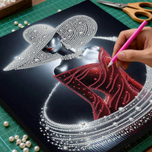 Load image into Gallery viewer, Elegant Lady-Partial Pearl Painting Kit with Frame-30x30cm
