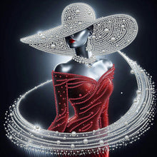Load image into Gallery viewer, Elegant Lady-Partial Pearl Painting Kit with Frame-30x30cm

