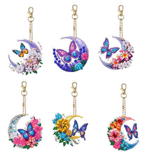 Load image into Gallery viewer, 6Pcs/Set Motorcycle-Double Side Drill-Diamond Keychain
