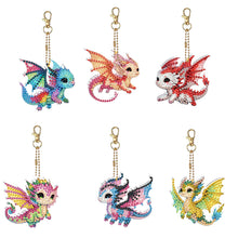 Load image into Gallery viewer, 6Pcs/Set Motorcycle-Double Side Drill-Diamond Keychain
