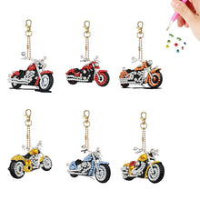 Load image into Gallery viewer, 6Pcs/Set Motorcycle-Double Side Drill-Diamond Keychain
