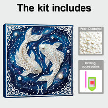 Load image into Gallery viewer, Pisces-Partial Pearl Painting Kit with Frame-25x25cm
