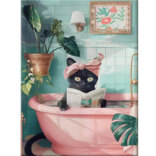 Load image into Gallery viewer, Cat-Full Round Diamond Painting-30x40cm
