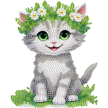 Load image into Gallery viewer, Cat-2-Single Side Drill-Acrylic Diamond Desktop Ornament
