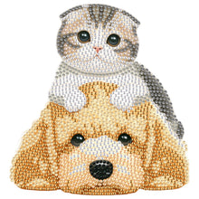 Load image into Gallery viewer, Cat-2-Single Side Drill-Acrylic Diamond Desktop Ornament

