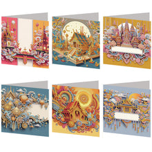 Load image into Gallery viewer, 6Pcs/Set Seaside-Diamond Greeting Cards
