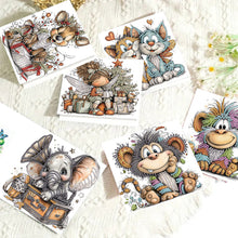 Load image into Gallery viewer, 6Pcs/Set Seaside-Diamond Greeting Cards
