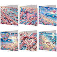 Load image into Gallery viewer, 6Pcs/Set Seaside-Diamond Greeting Cards
