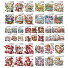 Load image into Gallery viewer, 6Pcs/Set Easter Flowers-Diamond Greeting Cards

