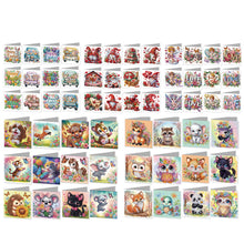 Load image into Gallery viewer, 12Pcs/Set 12Pcs/Set Cute Animals-Diamond Greeting Cards
