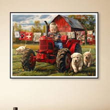 Load image into Gallery viewer, Farm Kids-Full Round Diamond Painting-50x40cm
