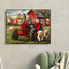 Load image into Gallery viewer, Farm Kids-Full Round Diamond Painting-50x40cm
