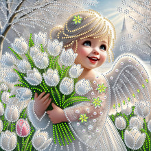 Load image into Gallery viewer, Cute Angel-Partial Special Diamond Painting-30x30cm
