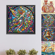 Load image into Gallery viewer, Stained Glass Fairy-Partial Special Diamond Painting-30x30cm
