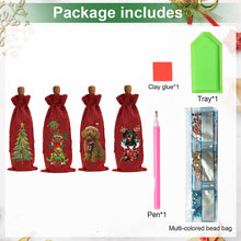Load image into Gallery viewer, 4Pcs/Set Snowman Christmas-Diamond Wine Bottle Bags Covers
