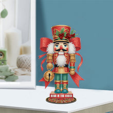 Load image into Gallery viewer, White Nutcracker-Single Side Drill-Acrylic Diamond Desktop Ornament
