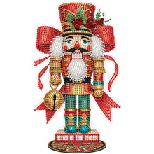Load image into Gallery viewer, White Nutcracker-Single Side Drill-Acrylic Diamond Desktop Ornament
