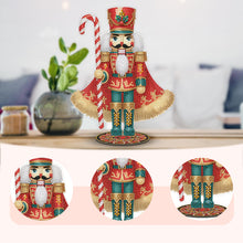 Load image into Gallery viewer, White Nutcracker-Single Side Drill-Acrylic Diamond Desktop Ornament
