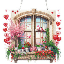 Load image into Gallery viewer, Heart Flower Window-Single Side Drill-Diamond Pendant

