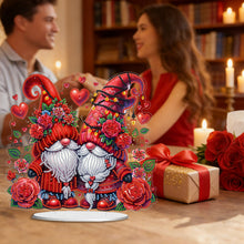 Load image into Gallery viewer, Rose Gnome-Single Side Drill-Acrylic Diamond Desktop Ornament

