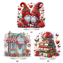Load image into Gallery viewer, Rose Gnome-Single Side Drill-Acrylic Diamond Desktop Ornament
