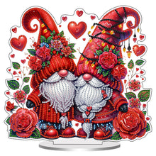 Load image into Gallery viewer, Rose Gnome-Single Side Drill-Acrylic Diamond Desktop Ornament
