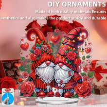 Load image into Gallery viewer, Rose Gnome-Single Side Drill-Acrylic Diamond Desktop Ornament
