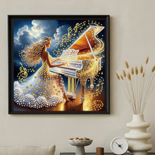 Load image into Gallery viewer, Black Beauty-Partial Special Diamond Painting-30x30cm
