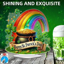 Load image into Gallery viewer, St Patricks Day Owl-Single Side Drill-Acrylic Diamond Desktop Ornament
