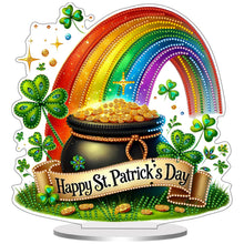 Load image into Gallery viewer, St Patricks Day Owl-Single Side Drill-Acrylic Diamond Desktop Ornament
