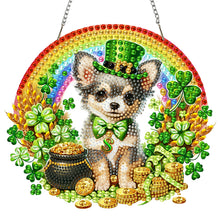 Load image into Gallery viewer, St Patricks Day Cat-Single Side Drill-Diamond Pendant
