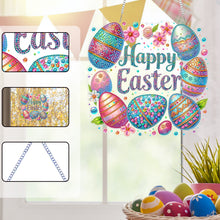 Load image into Gallery viewer, Happy Easter Wreath-Single Side Drill-Diamond Pendant
