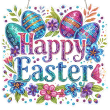 Load image into Gallery viewer, Happy Easter Wreath-Single Side Drill-Diamond Pendant
