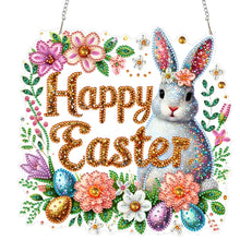 Load image into Gallery viewer, Happy Easter Wreath-Single Side Drill-Diamond Pendant
