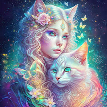 Load image into Gallery viewer, Cat-Full Round Diamond Painting-40x40cm
