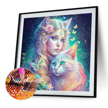 Load image into Gallery viewer, Cat-Full Round Diamond Painting-40x40cm
