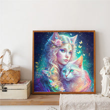Load image into Gallery viewer, Cat-Full Round Diamond Painting-40x40cm
