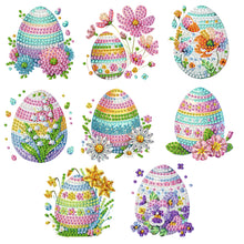 Load image into Gallery viewer, 8Pcs/Set Easter Floral Eggs-Diamond Painting Magnet Refrigerator
