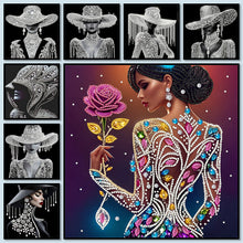 Load image into Gallery viewer, Elegant Beauty-Partial Special Diamond Painting-30x30cm
