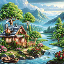 Load image into Gallery viewer, Landscape House-Partial Special Diamond Painting-30x30cm
