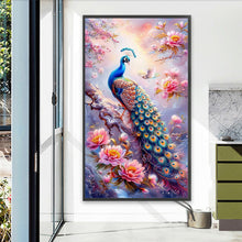 Load image into Gallery viewer, Peacock-Full Round Diamond Painting-40x70cm-Large Size
