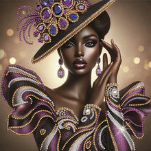 Load image into Gallery viewer, Top Hat Beauty-Partial Special Diamond Painting-30x30cm
