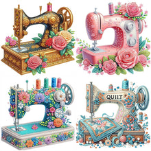 Load image into Gallery viewer, Sewing Machine-Partial Pearl Painting Kit with Frame-25x25cm
