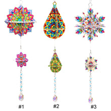 Load image into Gallery viewer, Mandala-SunCatcher Window Hanging Diamond Wind Chimes
