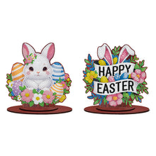 Load image into Gallery viewer, 2Pcs/Set Easter-Single Side Drill-Acrylic Diamond Desktop Ornament
