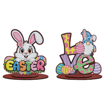 Load image into Gallery viewer, 2Pcs/Set Easter-Single Side Drill-Acrylic Diamond Desktop Ornament
