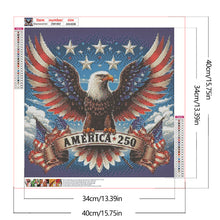 Load image into Gallery viewer, Eagle-Full Round Diamond Painting-40x40cm
