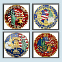 Load image into Gallery viewer, Independence Day 250th Anniversary-Partial Special Diamond Painting-30x30cm

